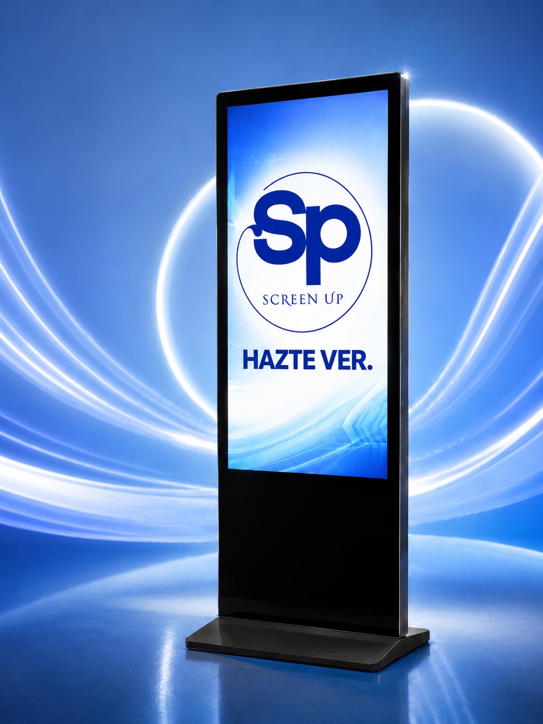 Tótem digital Screen Up con logo